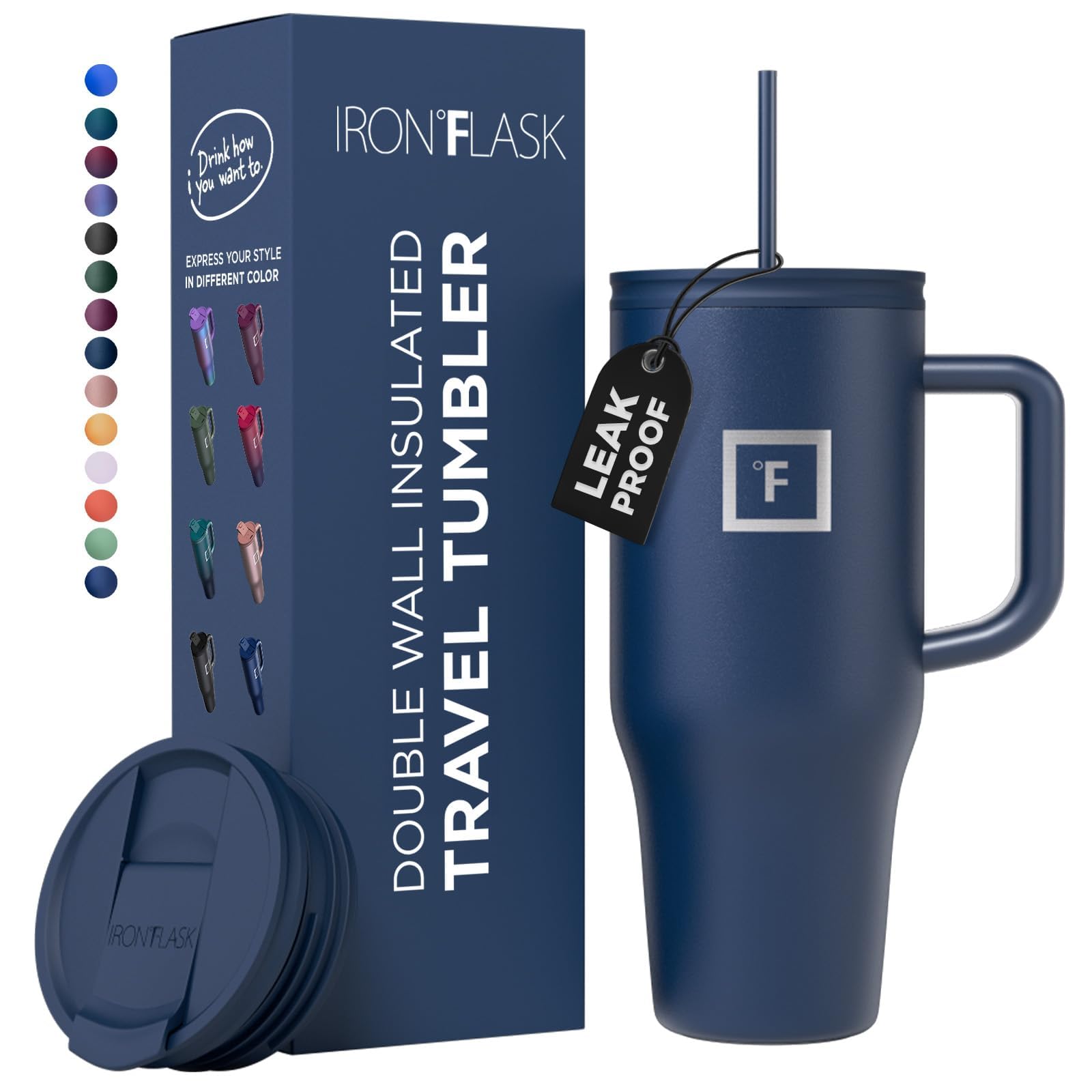 Foto 1 | Taza Aislante Iron °flask Copilot Con Pajita Y Tapa Abatible, 950 Ml - Venta Internacional.