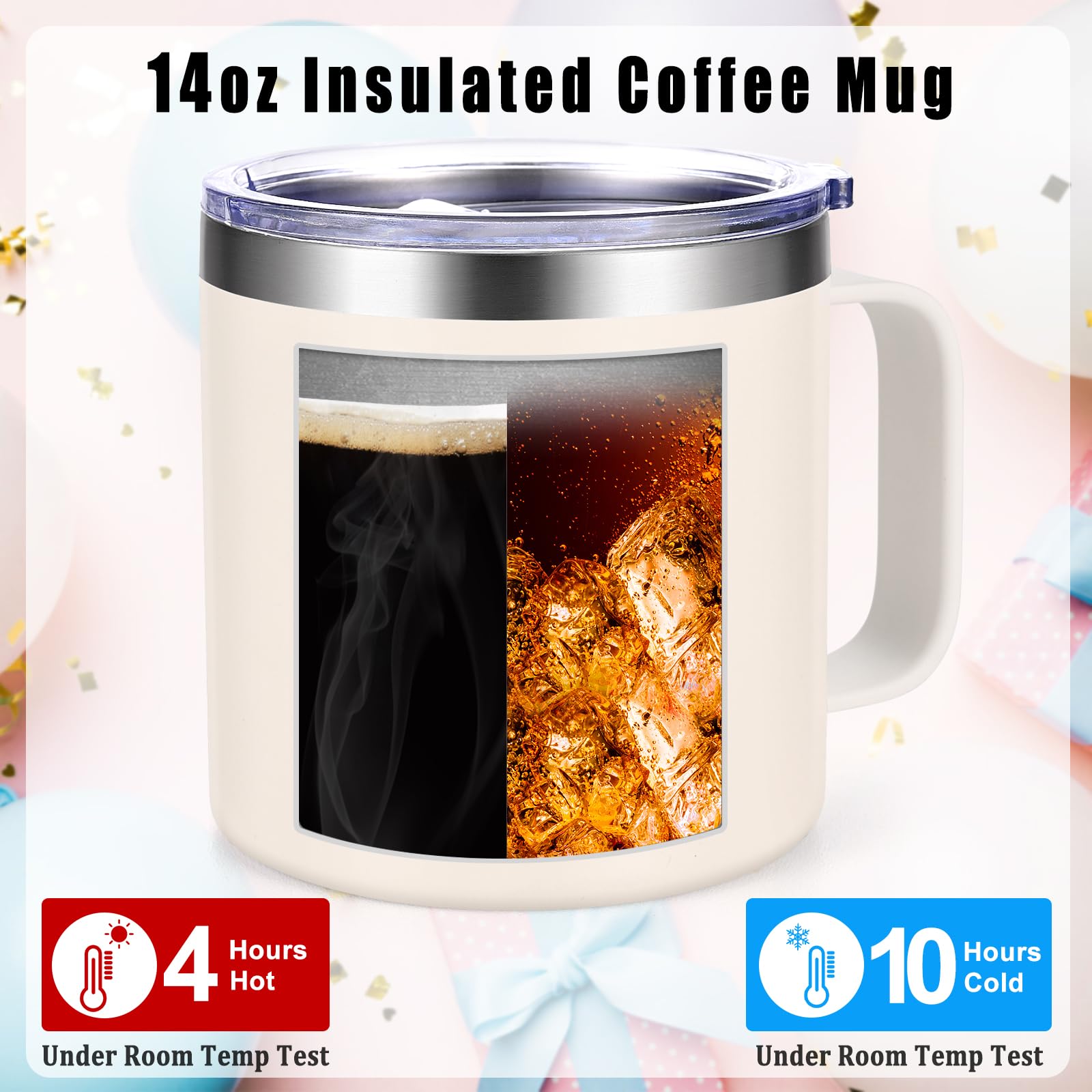 Foto 6 pulgar | Taza De Café Lifecapido Para Regalo De 75 Cumpleaños, 420 Ml, Vintage, 1950 - Venta Internacional.