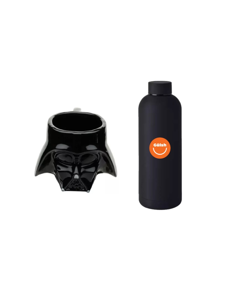 Taza De Darth Vader + Termo De Agua Güish
