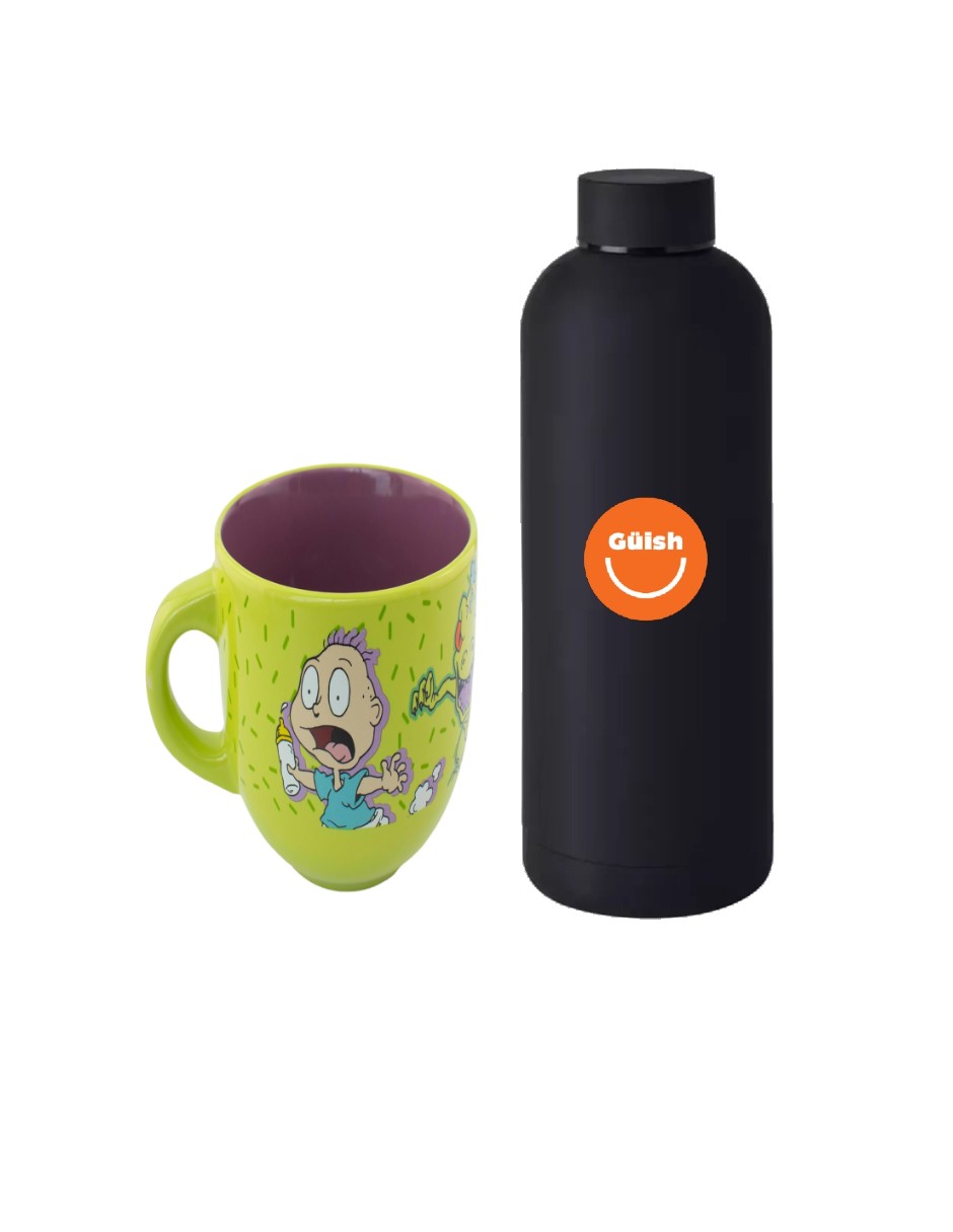 Foto 2 pulgar | Taza Jumbo Rugrats + Termo De Agua Güish