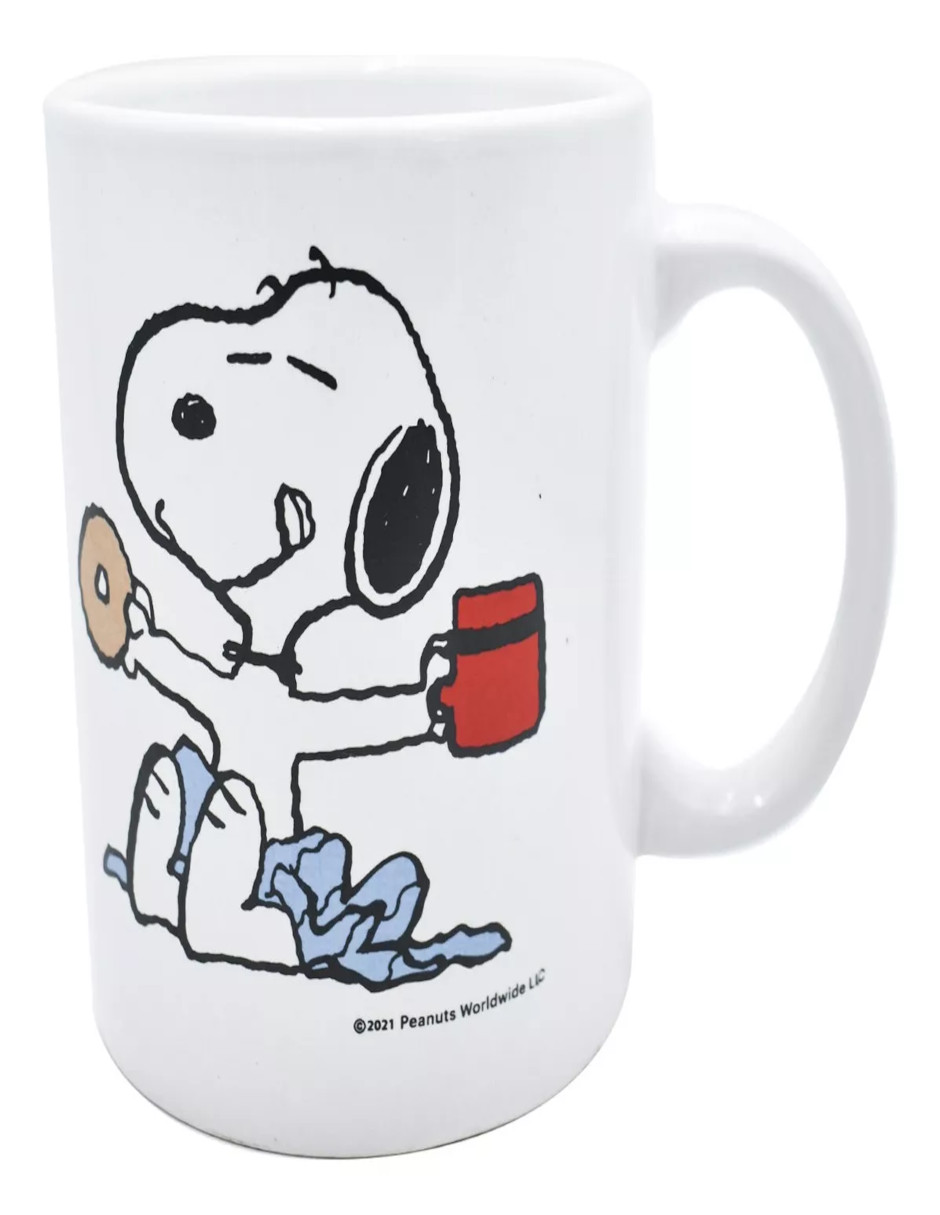 Foto 3 pulgar | Taza De Snoopy Color Blanco + Termo De Agua Güish