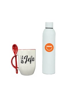 Foto 1 | Taza Para Café ''la Jefa'' + Termo De Agua Güish