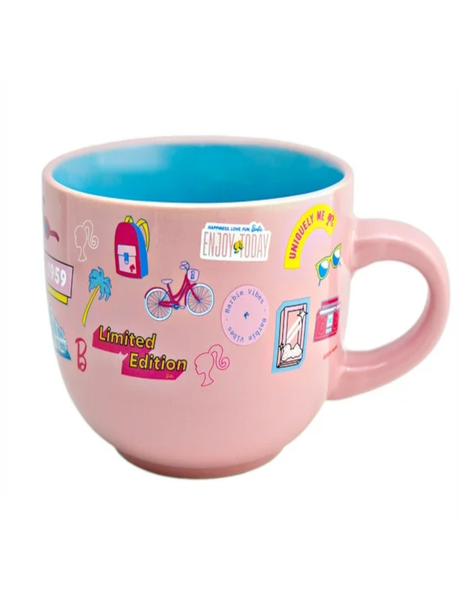 Foto 4 pulgar | Taza Jumbo Para Café Barbie + Termo De Agua Güish