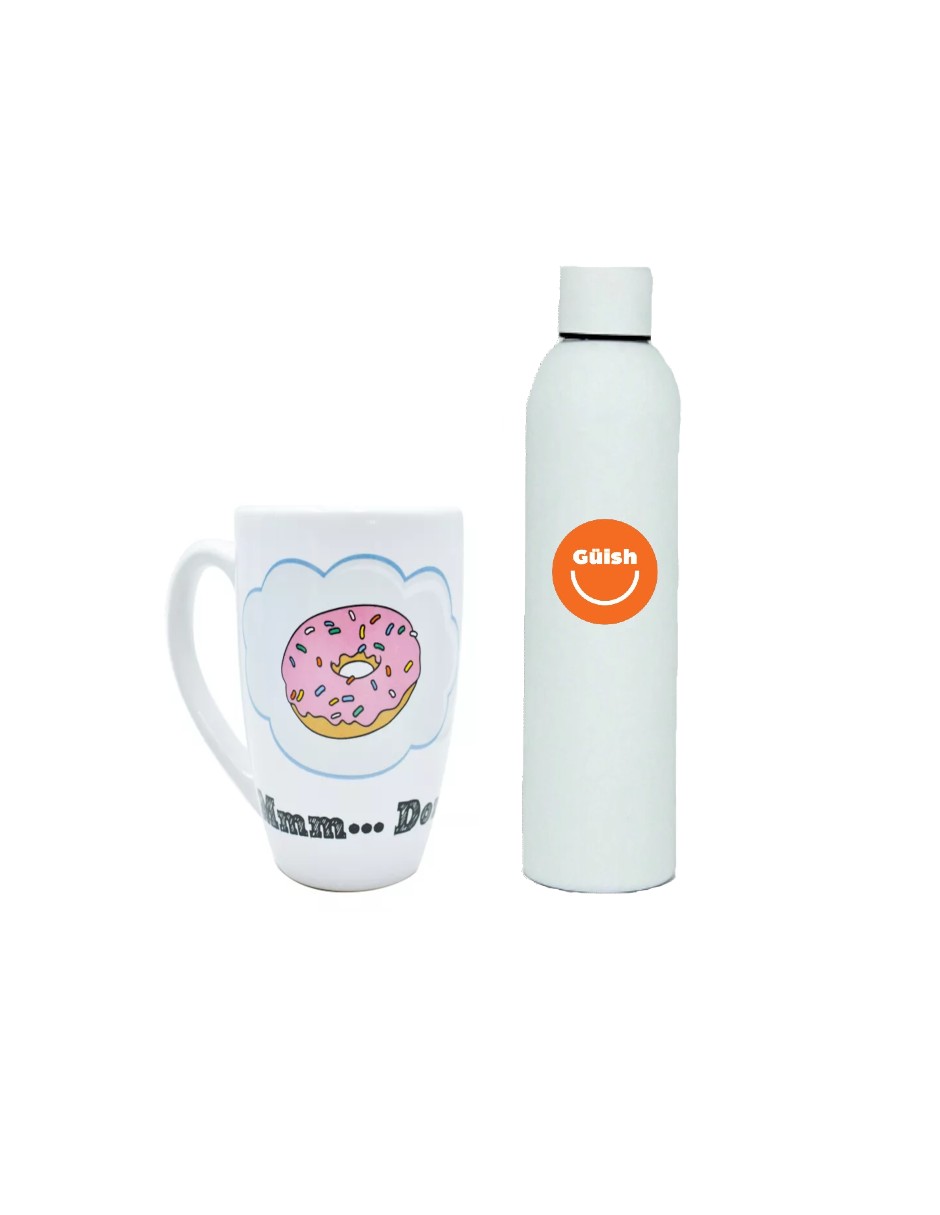 Foto 2 pulgar | Taza De Homero Simpsons + Termo De Agua Güish
