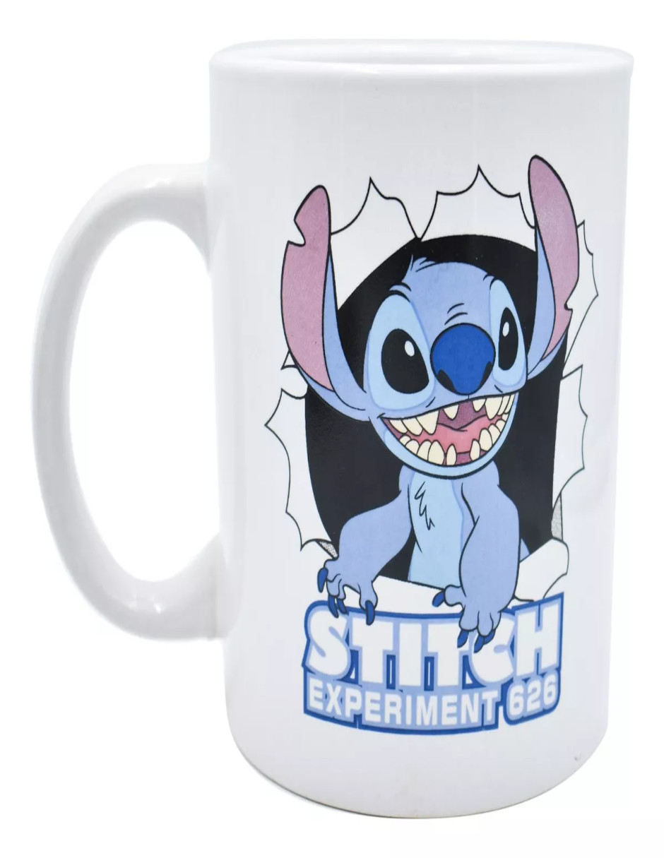 Foto 3 pulgar | Taza De Café Grande De Stitch + Termo De Agua Güish