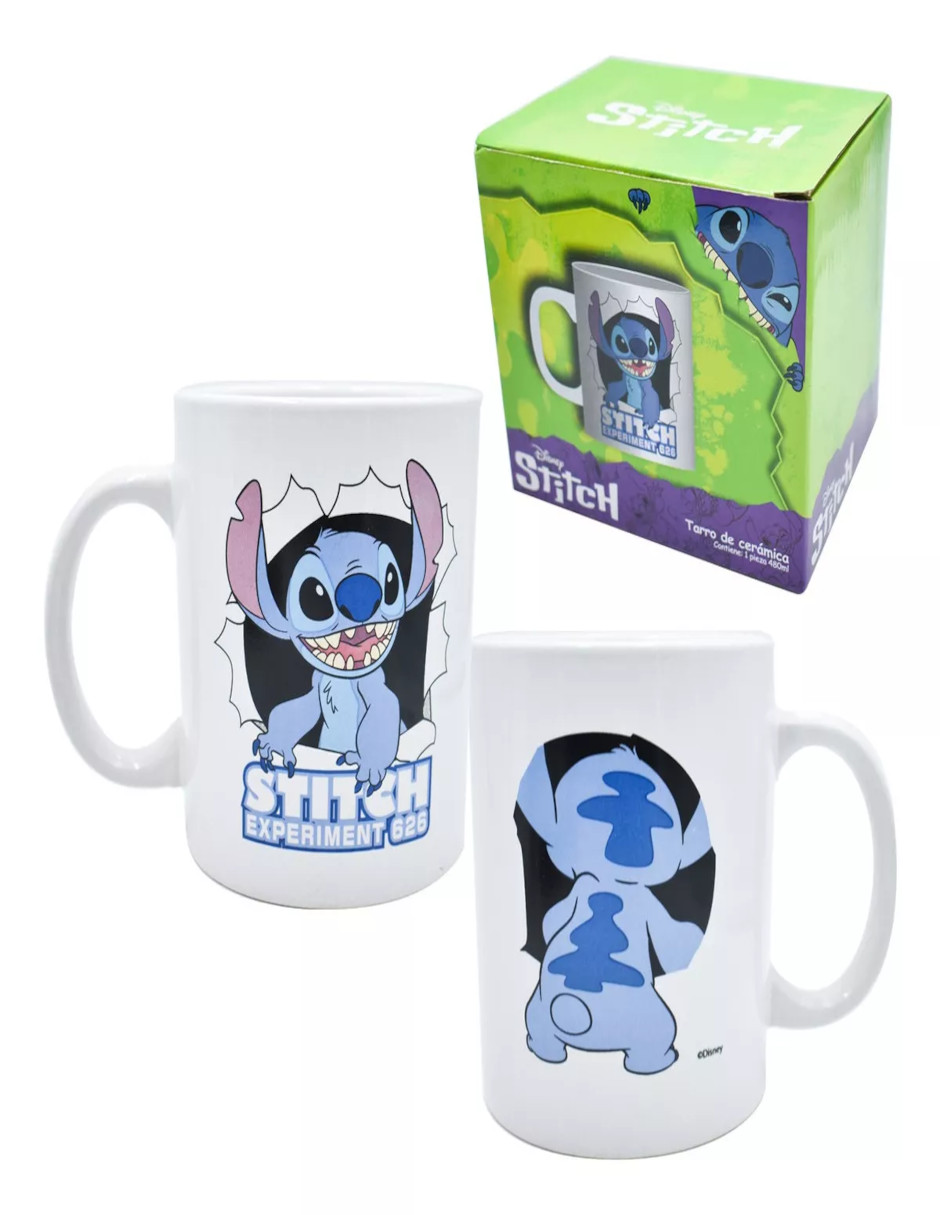 Foto 5 pulgar | Taza De Café Grande De Stitch + Termo De Agua Güish