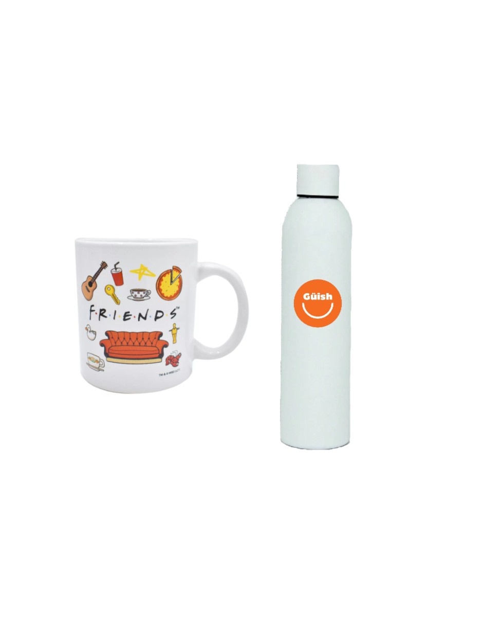 Foto 1 | Taza para Café  Friends + Termo De Agua Güish