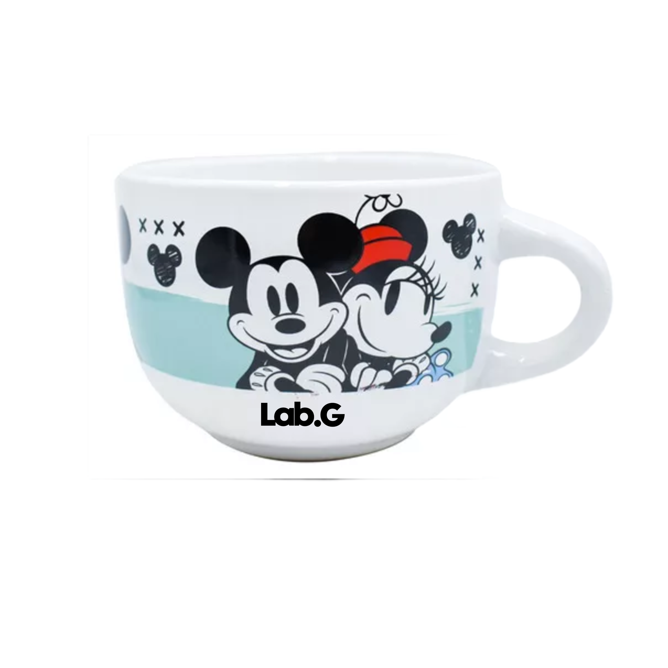 Foto 2 pulgar | Taza Café Té Disney Mickey Minnie Ceramica Lab.g 820 Ml, Color Blanco