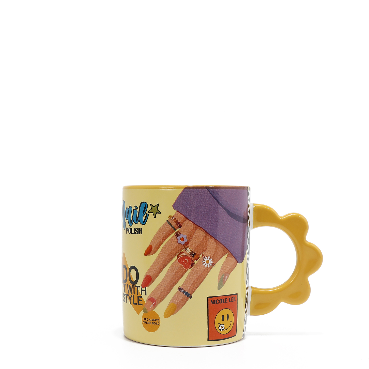 Taza Nicole Lee De Cerámica Estampada Nail Polish