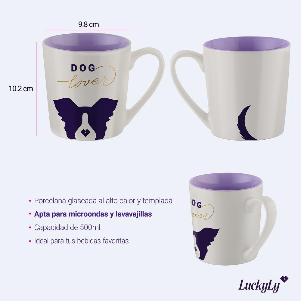 Foto 7 pulgar | Taza Pets Luckyly Taza Para Cafe De  500 Ml De Gato O Perro, Taza Para Amantes De Perros Gatos Y Mascotas