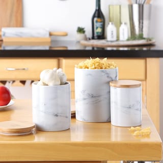 Foto 2 | Set De Bidones Dii Colección De Accesorios De Cocina, Cerámica, Color Blanco - Venta Internacional.
