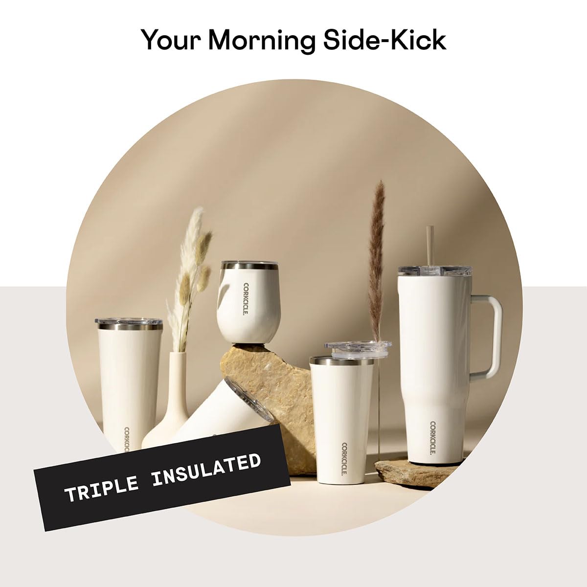 Foto 4 pulgar | Taza De Café Corkcicle Con Triple Aislamiento, Tapa Y Asa, 470 Ml - Venta Internacional.