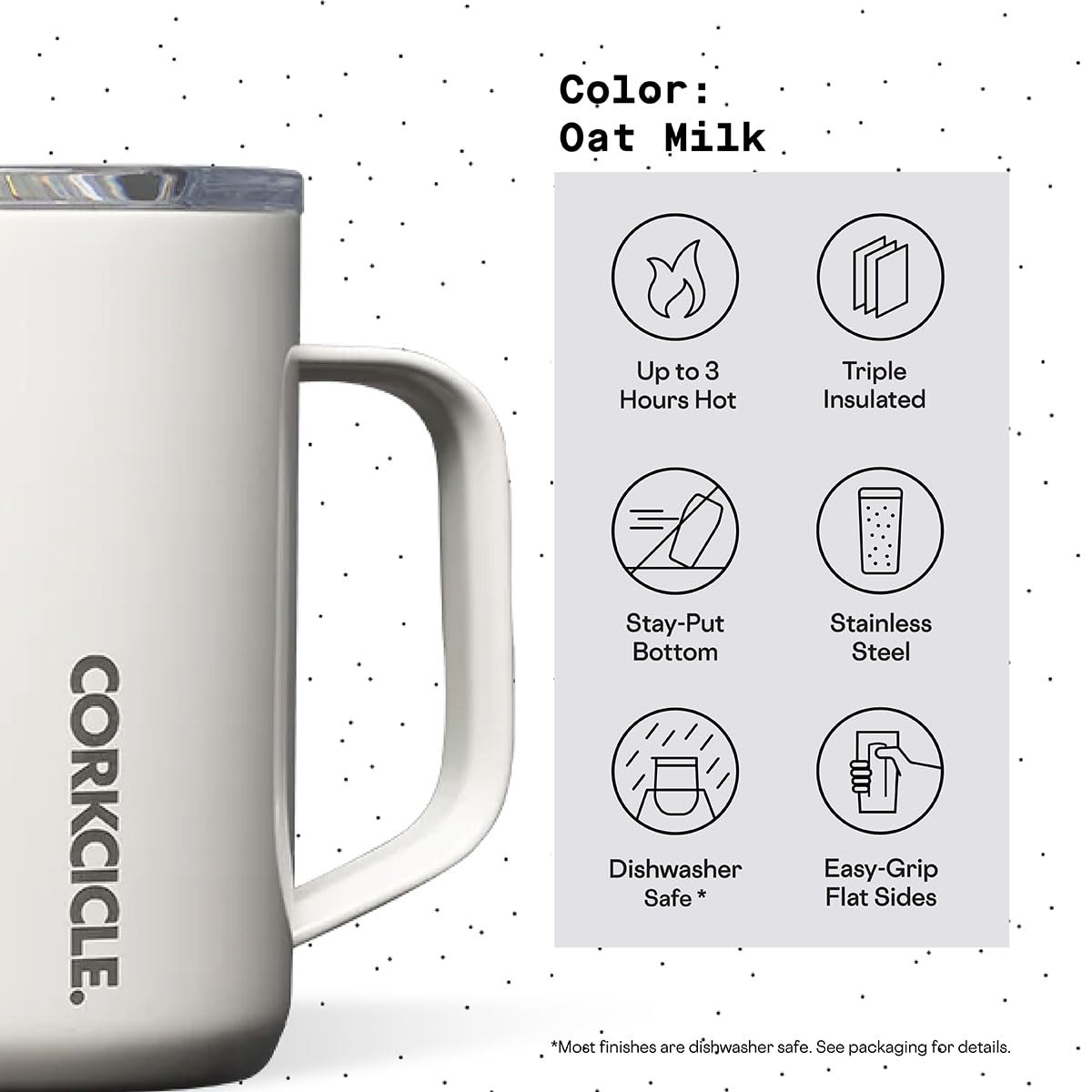 Foto 5 pulgar | Taza De Café Corkcicle Con Triple Aislamiento, Tapa Y Asa, 470 Ml - Venta Internacional.