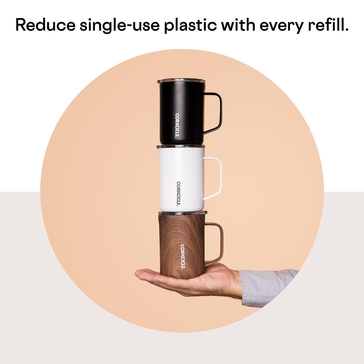 Foto 6 pulgar | Taza De Café Corkcicle Con Triple Aislamiento, Tapa Y Asa, 470 Ml - Venta Internacional.