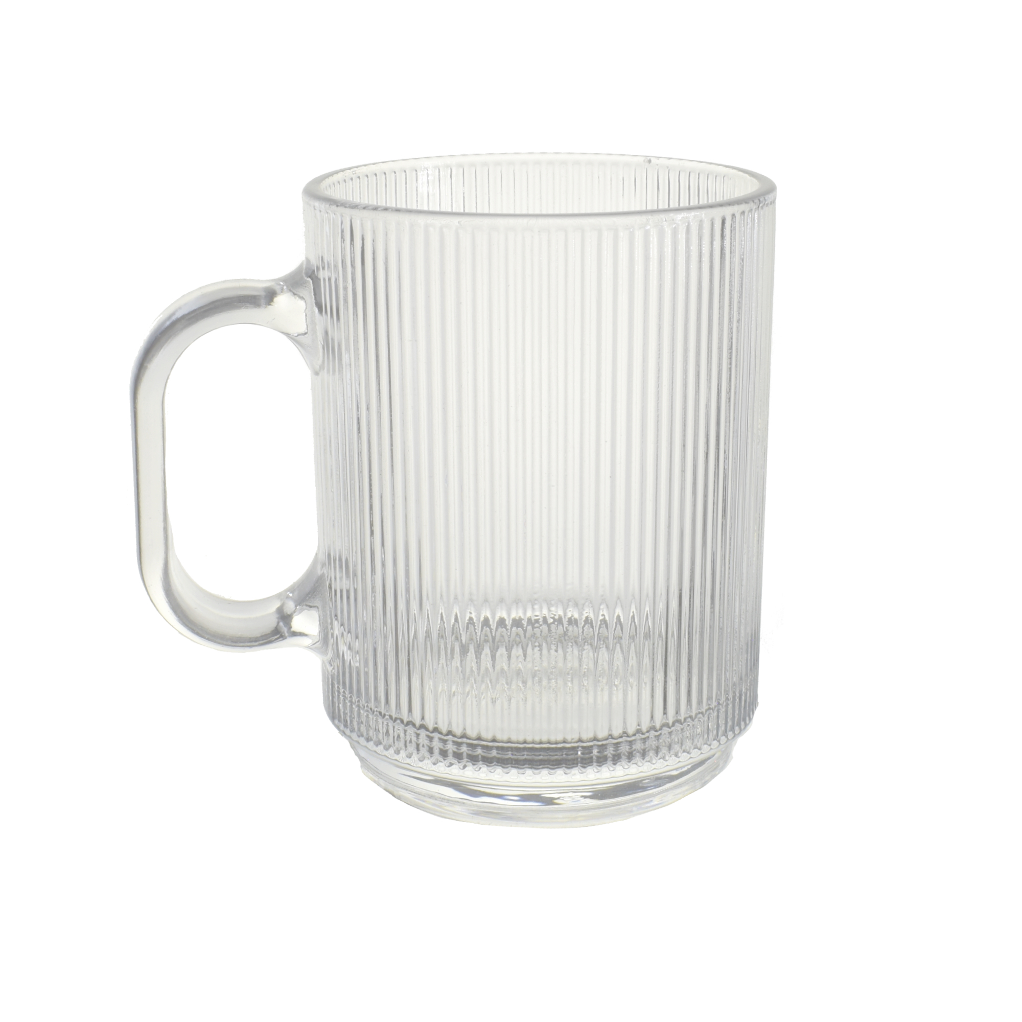 Foto 3 pulgar | Set 4 Tazas De Vidrio Para Café Transparente Acanalada 430ml