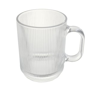 Foto 3 | Set 4 Tazas De Vidrio Para Café Transparente Acanalada 430ml