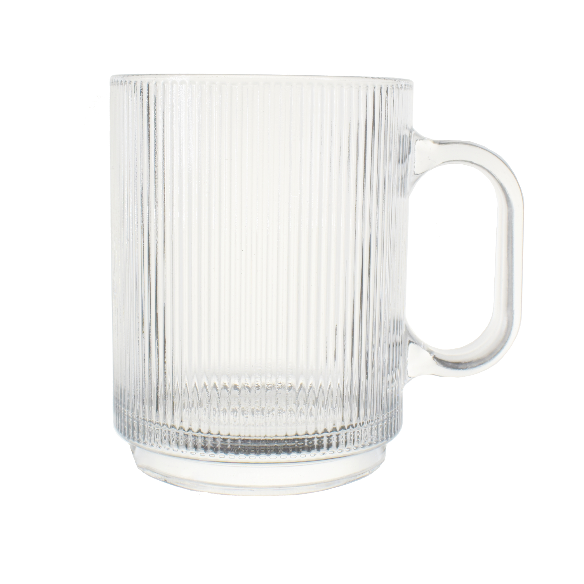 Foto 5 pulgar | Set 4 Tazas De Vidrio Para Café Transparente Acanalada 430ml