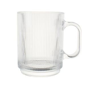 Foto 4 | Set 4 Tazas De Vidrio Para Café Transparente Acanalada 430ml