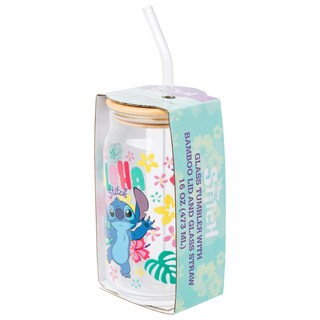 Foto 5 | Vaso En Tarro De Cristal Silver Buffalo Disney Lilo And Stitch, 480 Ml - Venta Internacional.