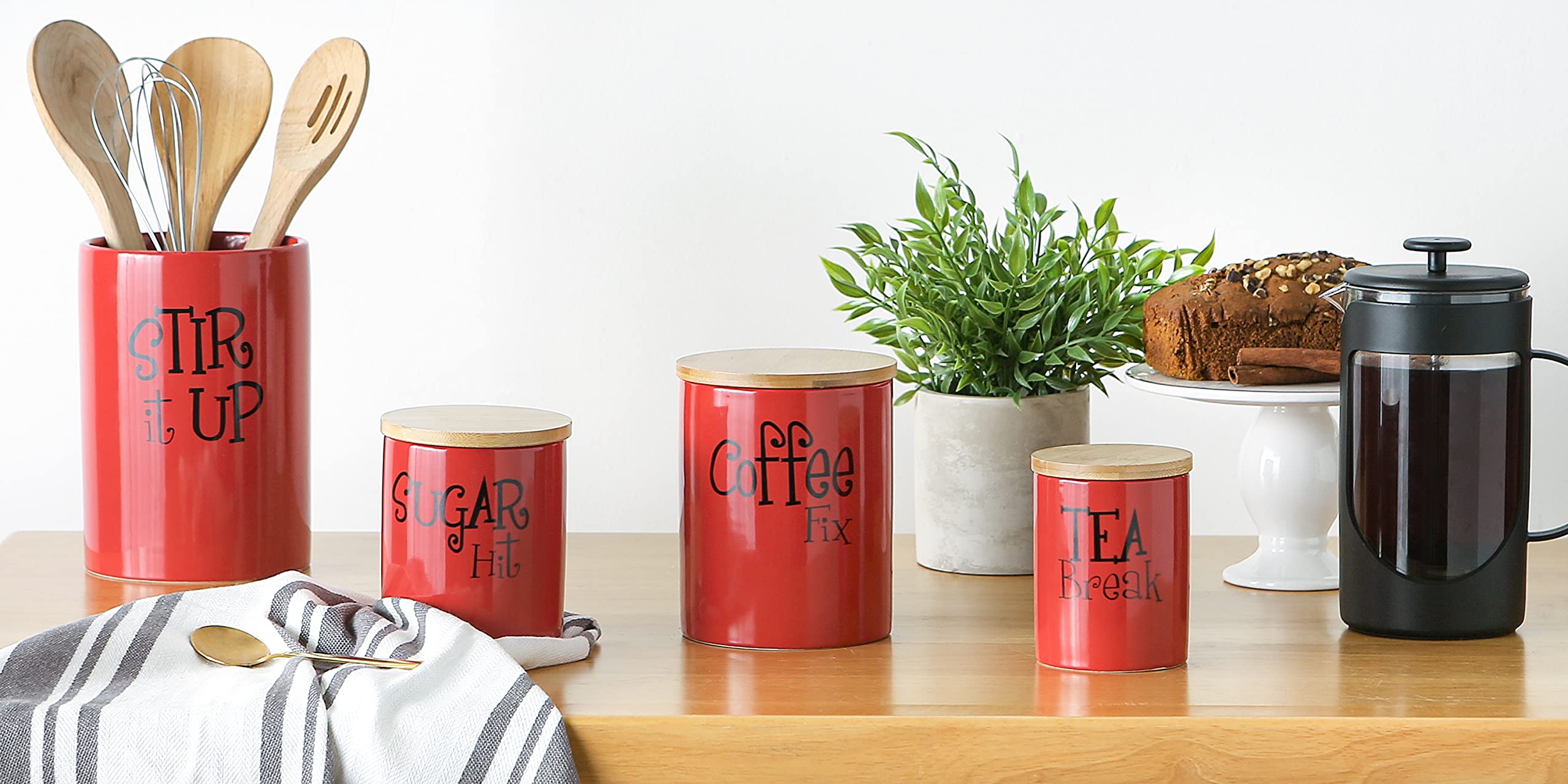 Foto 5 | Set De Botes Dii Retro Collection Ceramics Red, 3 Piezas - Venta Internacional.