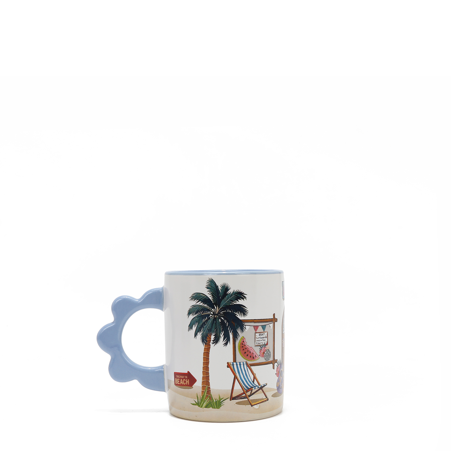 Foto 3 | Taza Nicole Lee De Cerámica Estampada Sun & Sand