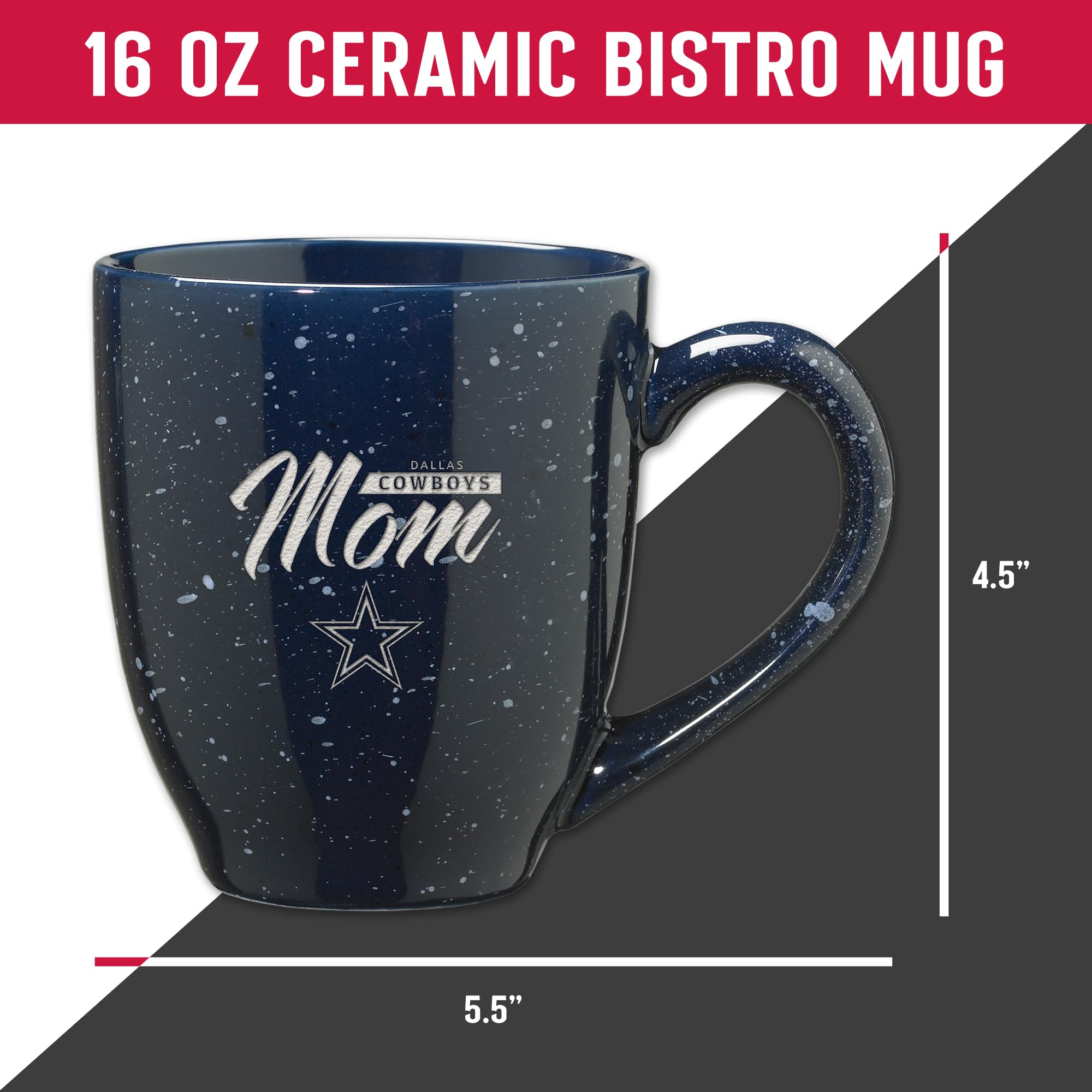 Foto 5 | Taza De Café Rico Industries Nfl Dallas Cowboys Mom Navy 480 Ml - Venta Internacional.