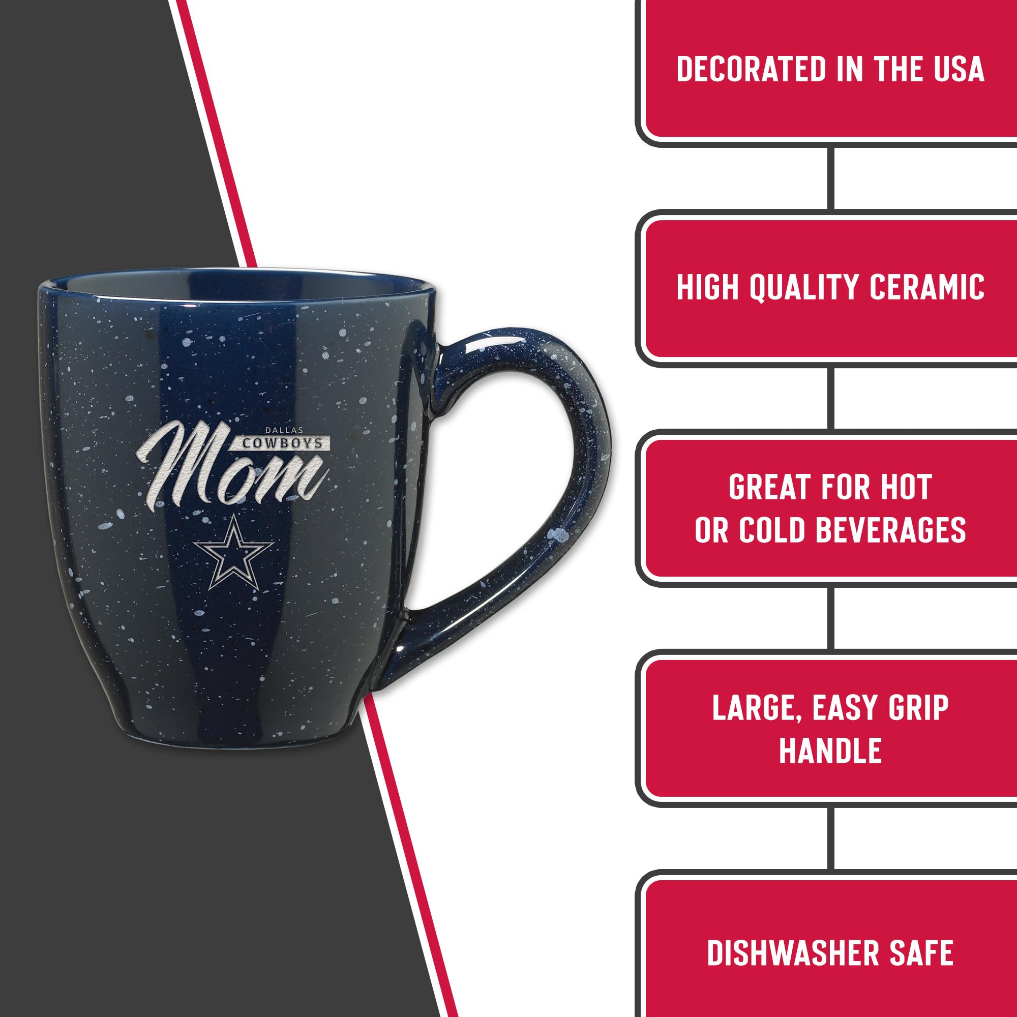 Foto 7 pulgar | Taza De Café Rico Industries Nfl Dallas Cowboys Mom Navy 480 Ml - Venta Internacional.