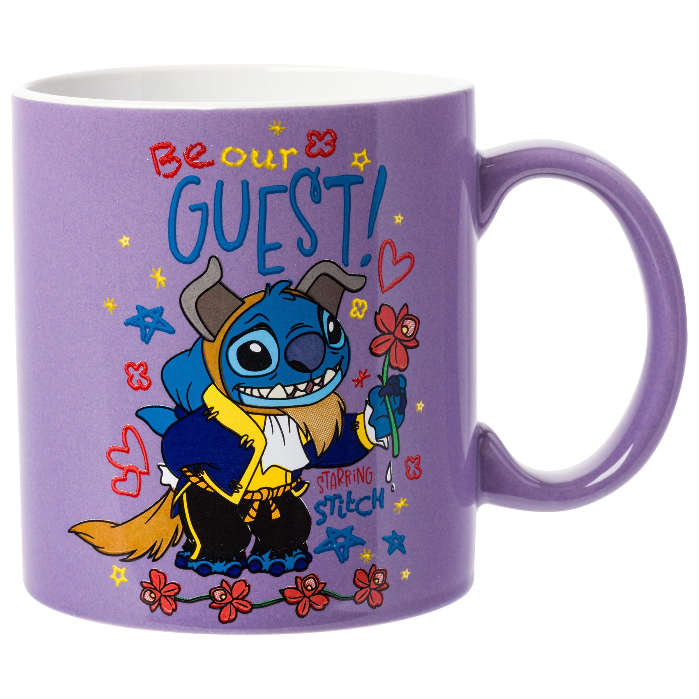 Foto 1 | Taza De Cerámica Silver Buffalo Lilo And Stitch Beast 600 Ml - Venta Internacional.