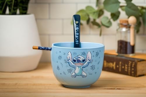 Foto 5 pulgar | Cuenco De Arroz Con Fideos Ramen De Cerámica, Plateado, Diseño De Buffalo Disney - Venta Internacional.