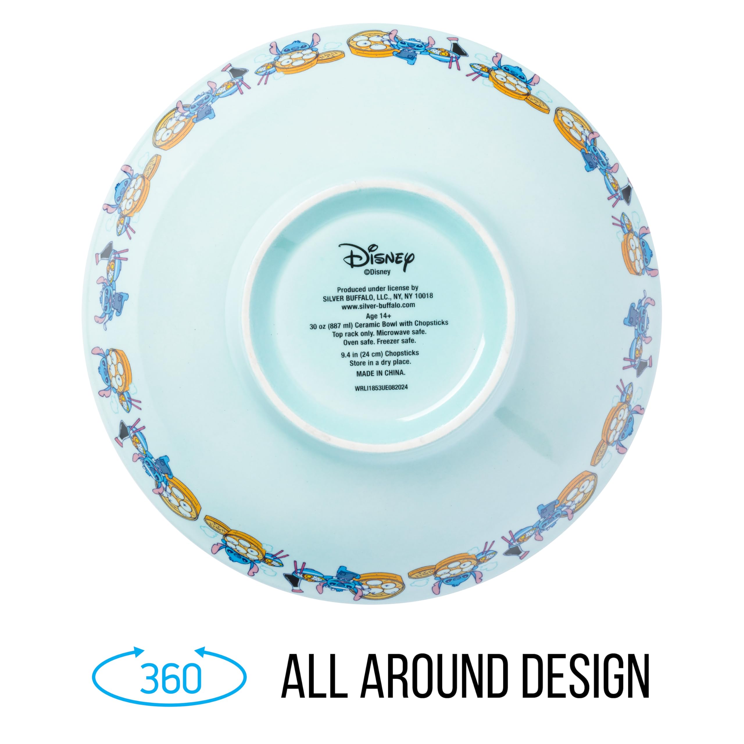 Foto 3 pulgar | Cuenco Para Ramen Plateado Buffalo Disney Lilo And Stitch, 900 Ml - Venta Internacional.