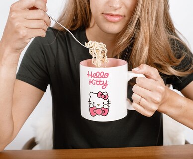 Foto 5 | Taza Superherostuff Hello Kitty Bow De Cerámica Blanco/rosa - Venta Internacional.