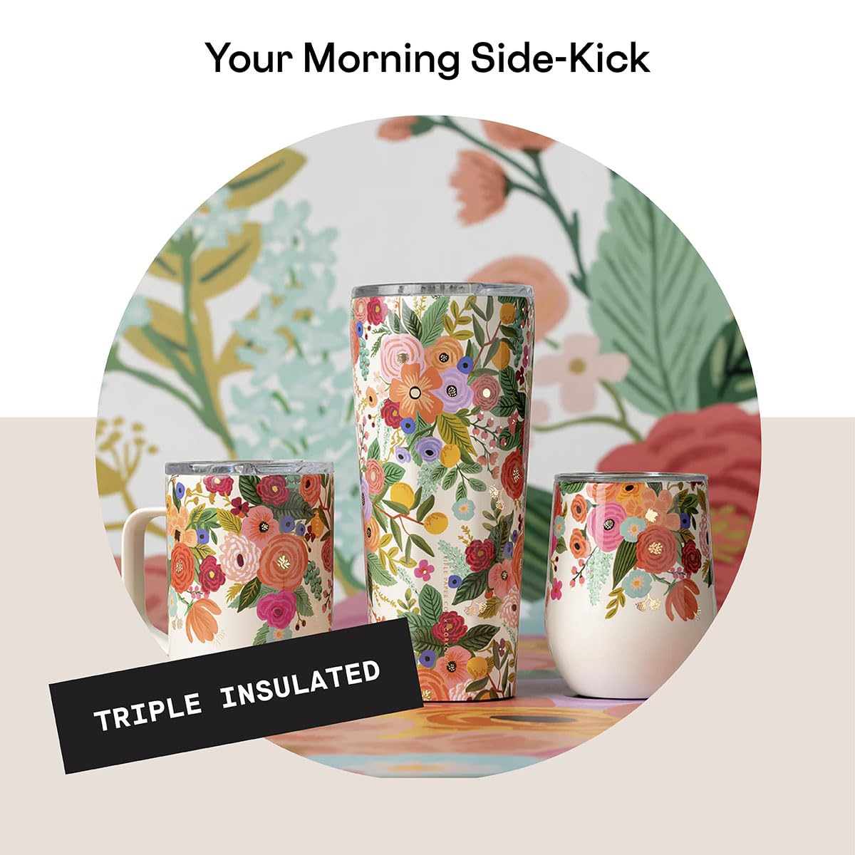 Foto 3 | Taza Corkcicle X Rifle Paper Co. Garden Party 500 ml - Venta Internacional