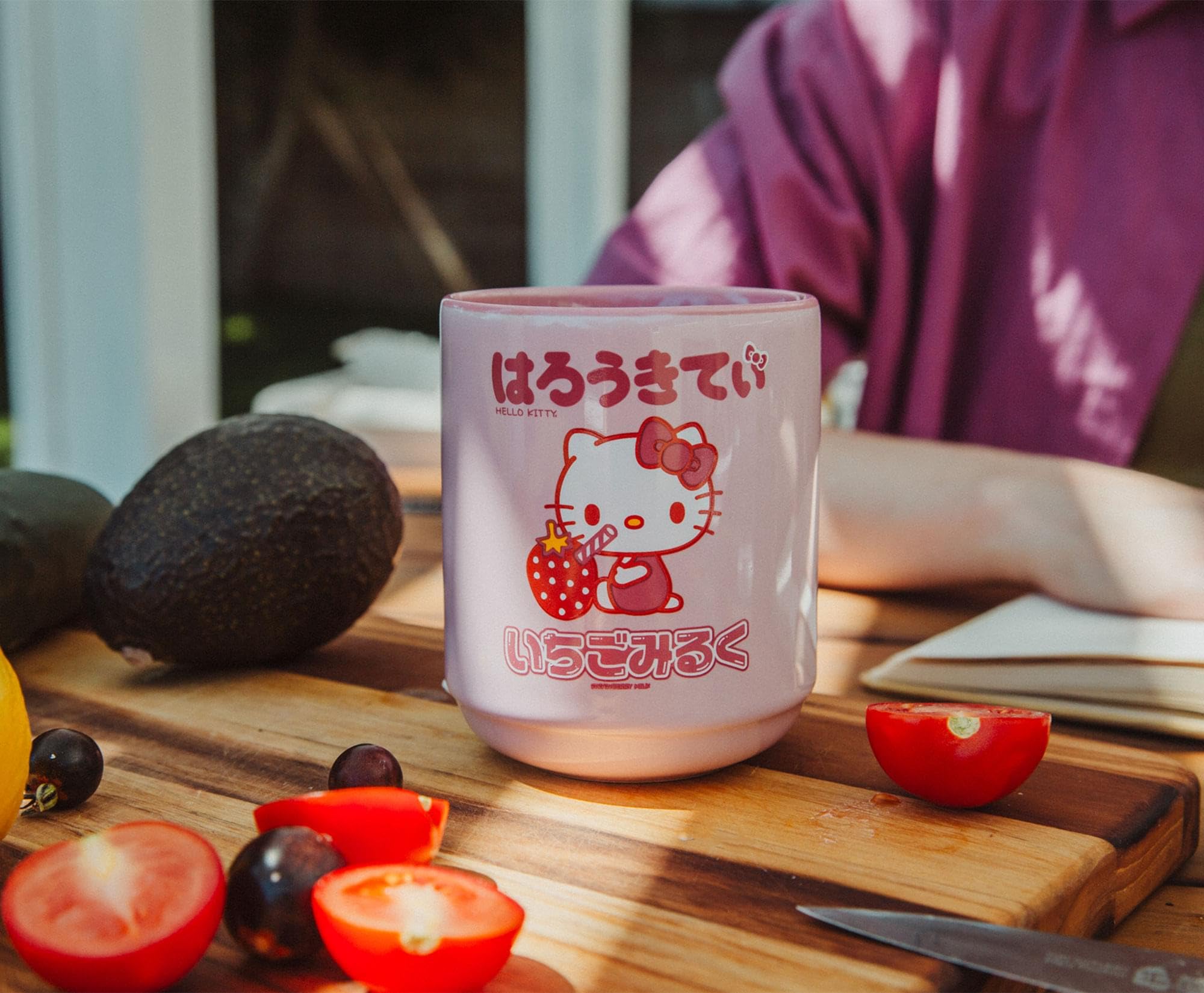 Foto 7 pulgar | Taza De Té Silver Buffalo Sanrio Hello Kitty Fresa Milk 270 Ml - Venta Internacional.