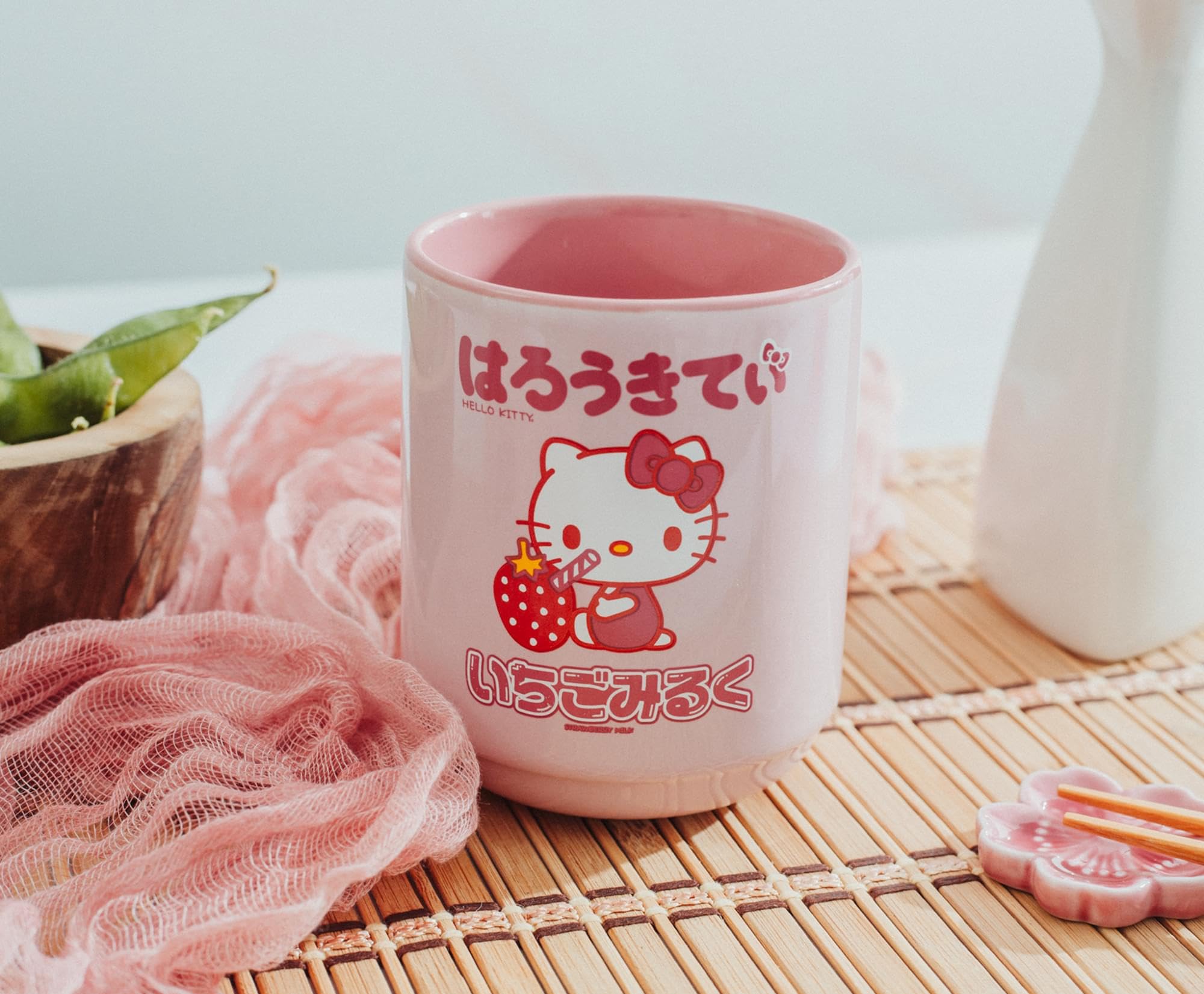 Foto 8 pulgar | Taza De Té Silver Buffalo Sanrio Hello Kitty Fresa Milk 270 Ml - Venta Internacional.