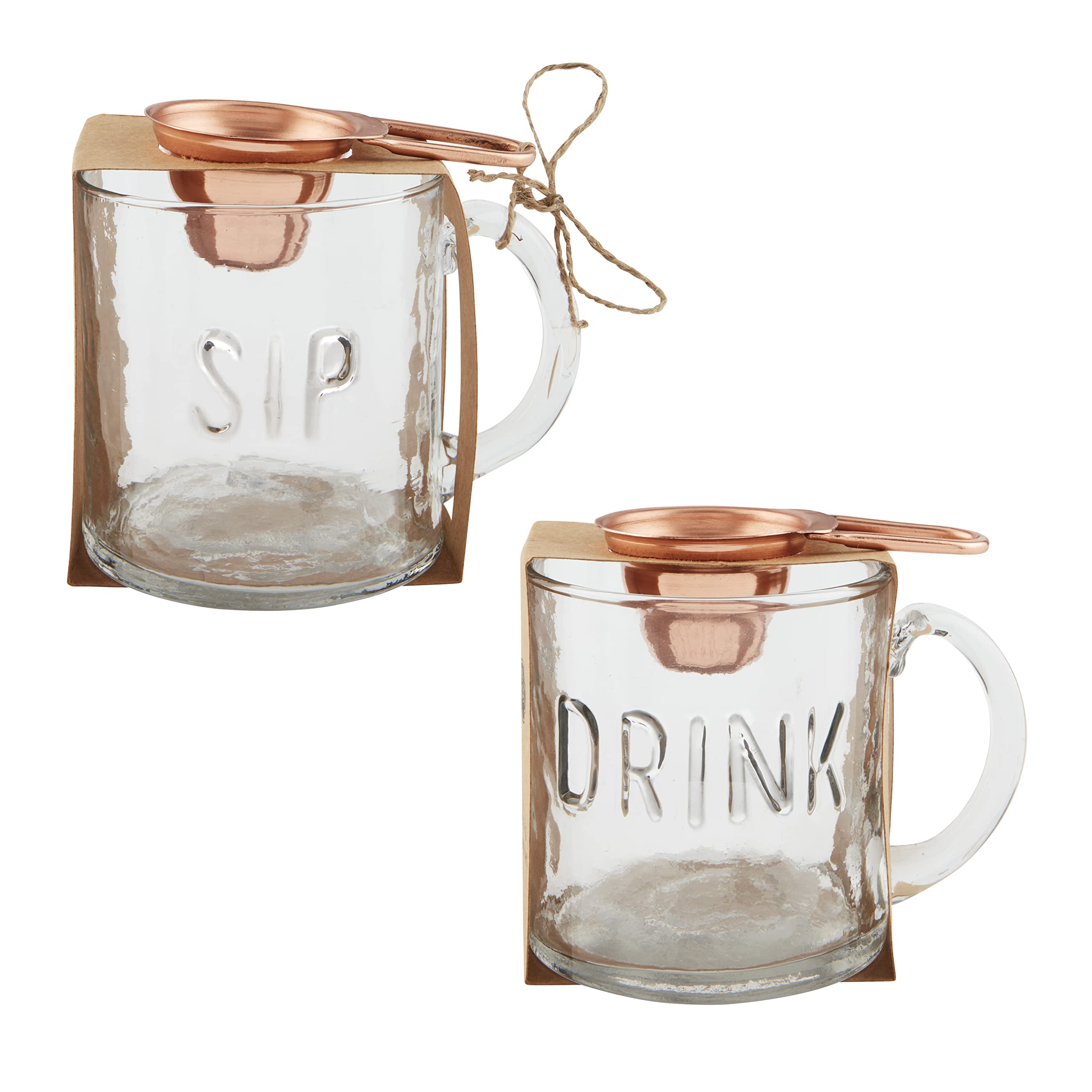 Foto 2 | Taza De Café Coffee Set Mud Pie Sip De Vidrio Con Cuchara De Cobre - Venta Internacional.