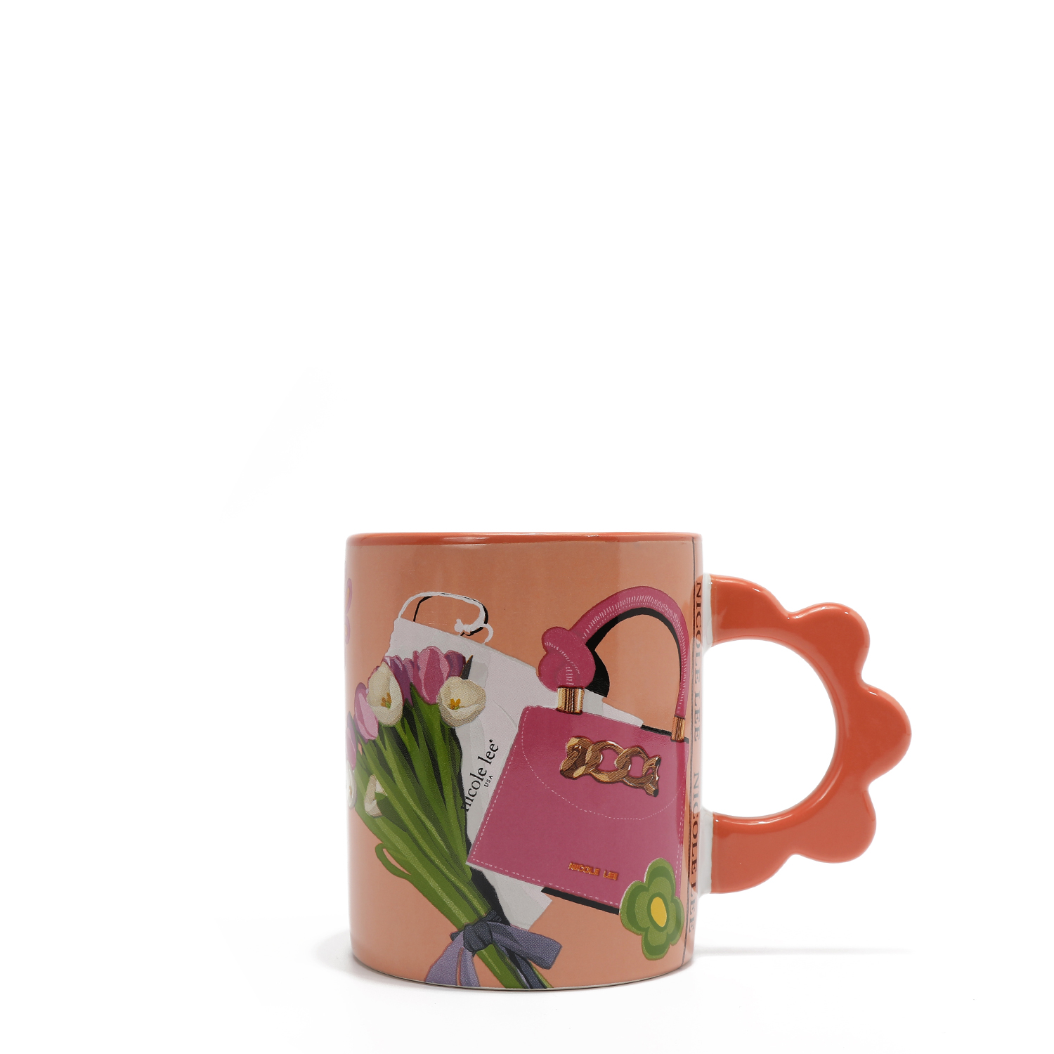 Foto 4 pulgar | Taza Nicole Lee De Cerámica Estampada Violet Blossom