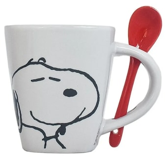 Foto 3 | Xtellar Taza De Cerámica De 440ml Diseño Exclusivo De Snoopy Y Peanuts Con Cuchara Incluida