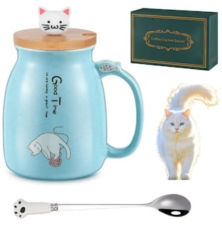Foto 2 | Taza De Café De Cerámica Xtellar Con Único Diseño De Gato