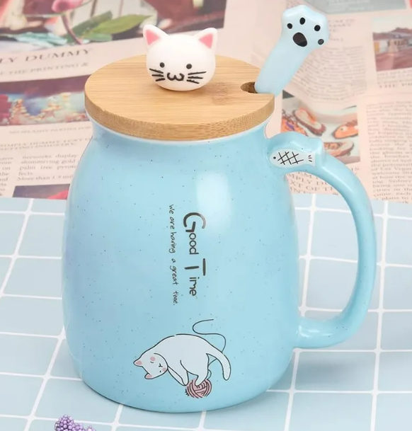 Foto 5 pulgar | Taza De Café De Cerámica Xtellar Con Único Diseño De Gato