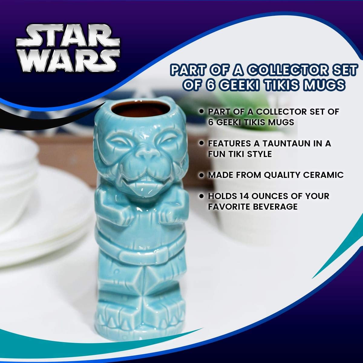 Foto 8 pulgar | Taza Star Wars Geeki Tikis Tauntaun 414 Ml De Cerámica Oficial - Venta Internacional.