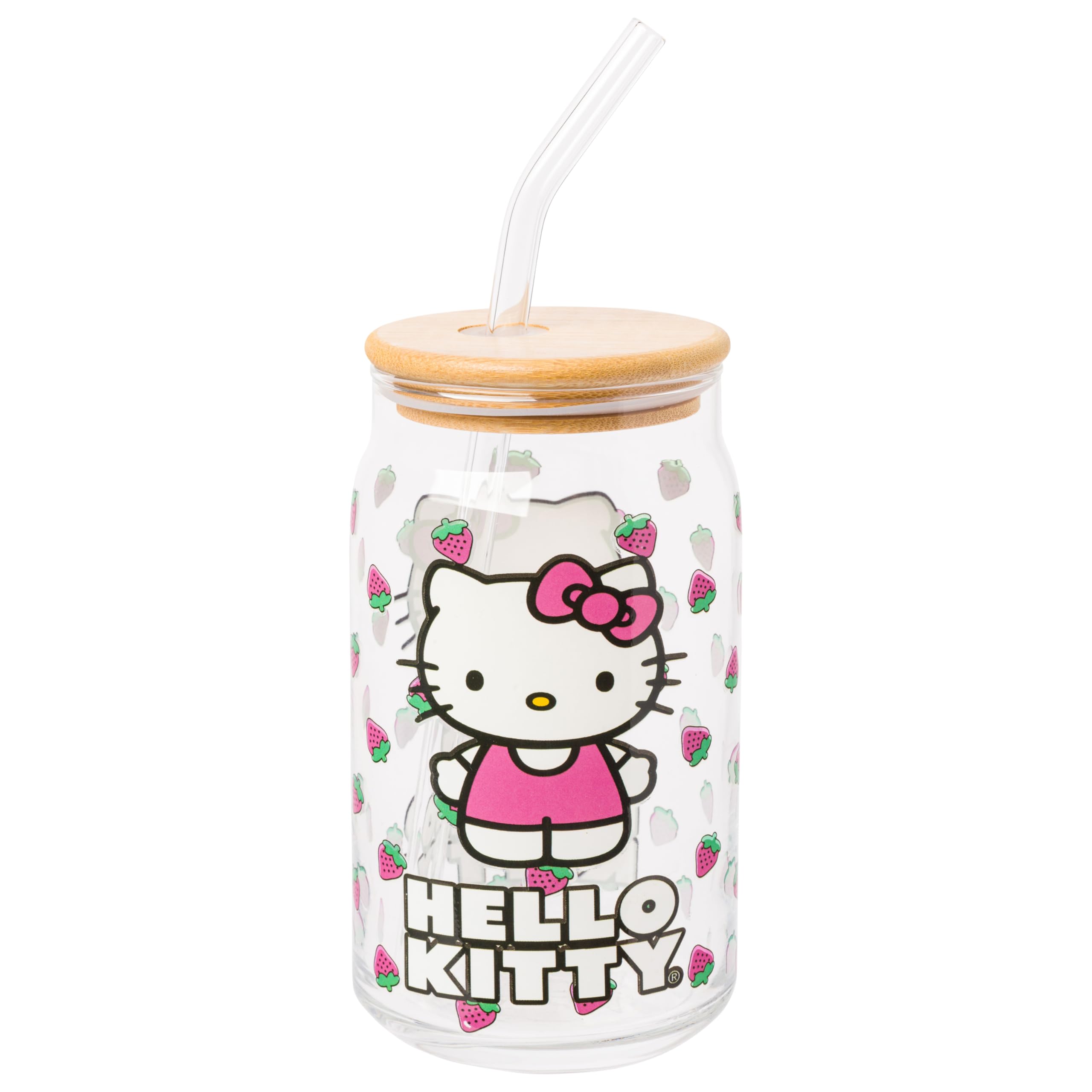 Foto 1 | Vaso De Cristal Silver Buffalo Sanrio Hello Kitty 480 Ml - Venta Internacional.
