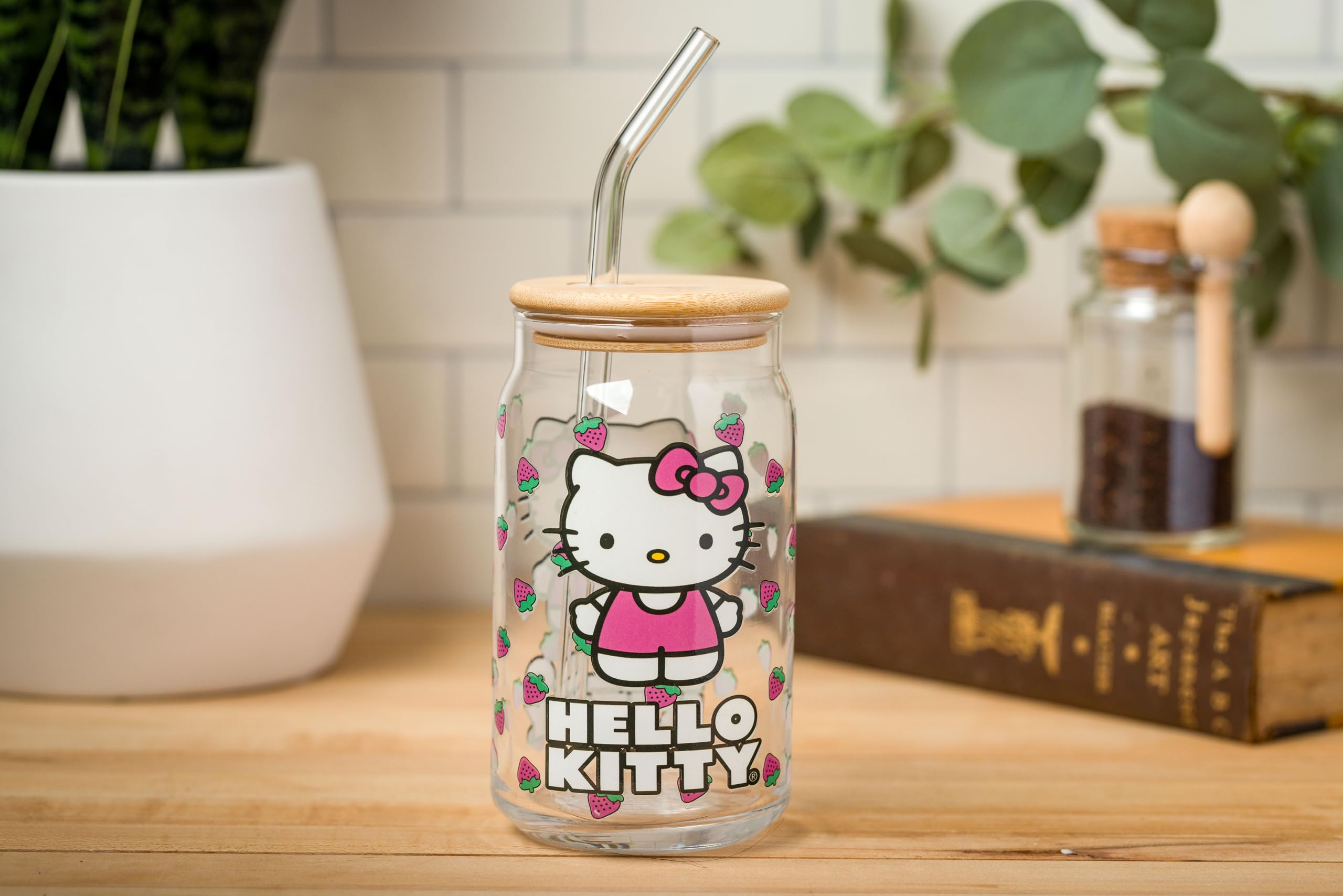 Foto 6 pulgar | Vaso De Cristal Silver Buffalo Sanrio Hello Kitty 480 Ml - Venta Internacional.