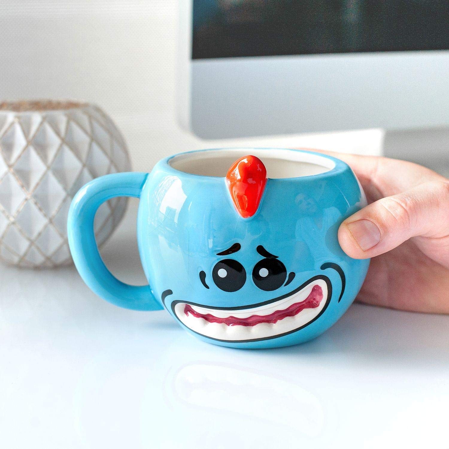 Foto 6 | Taza Just Funky Rick And Morty Mr. Meeseeks Moldeada  480 Ml - Venta Internacional.