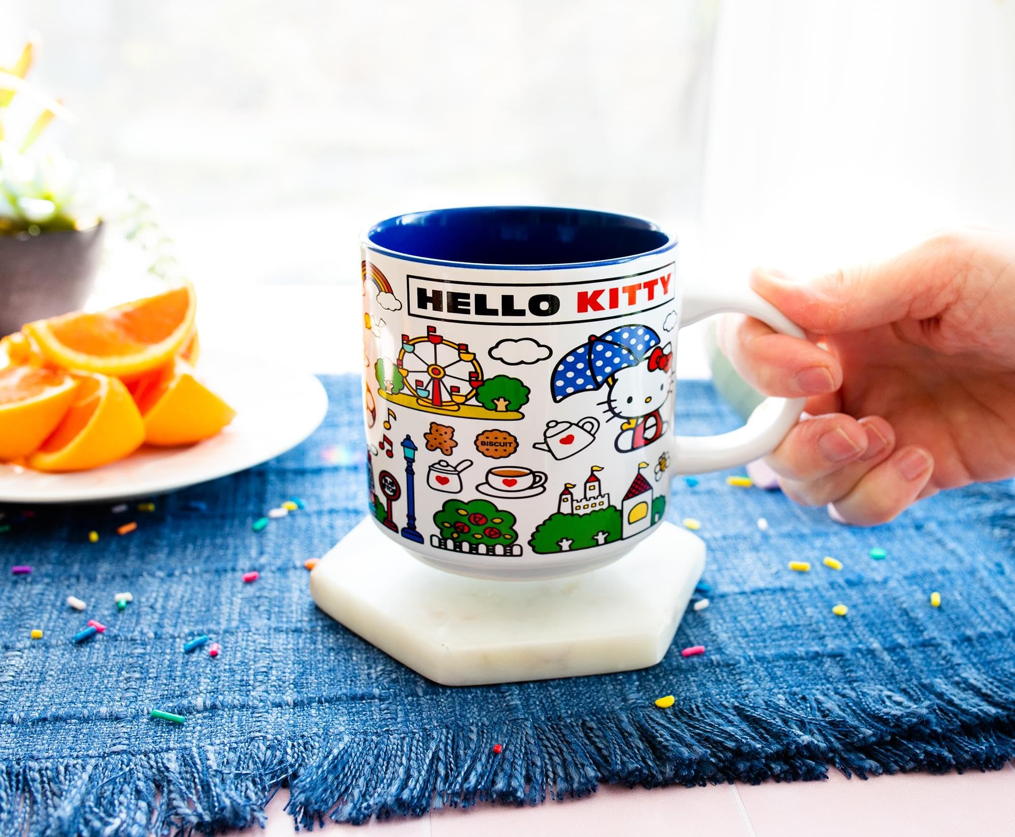Foto 6 pulgar | Taza Sanrio Hello Kitty De Cerámica Con Mapa Rojo  380 Ml - Venta Internacional.