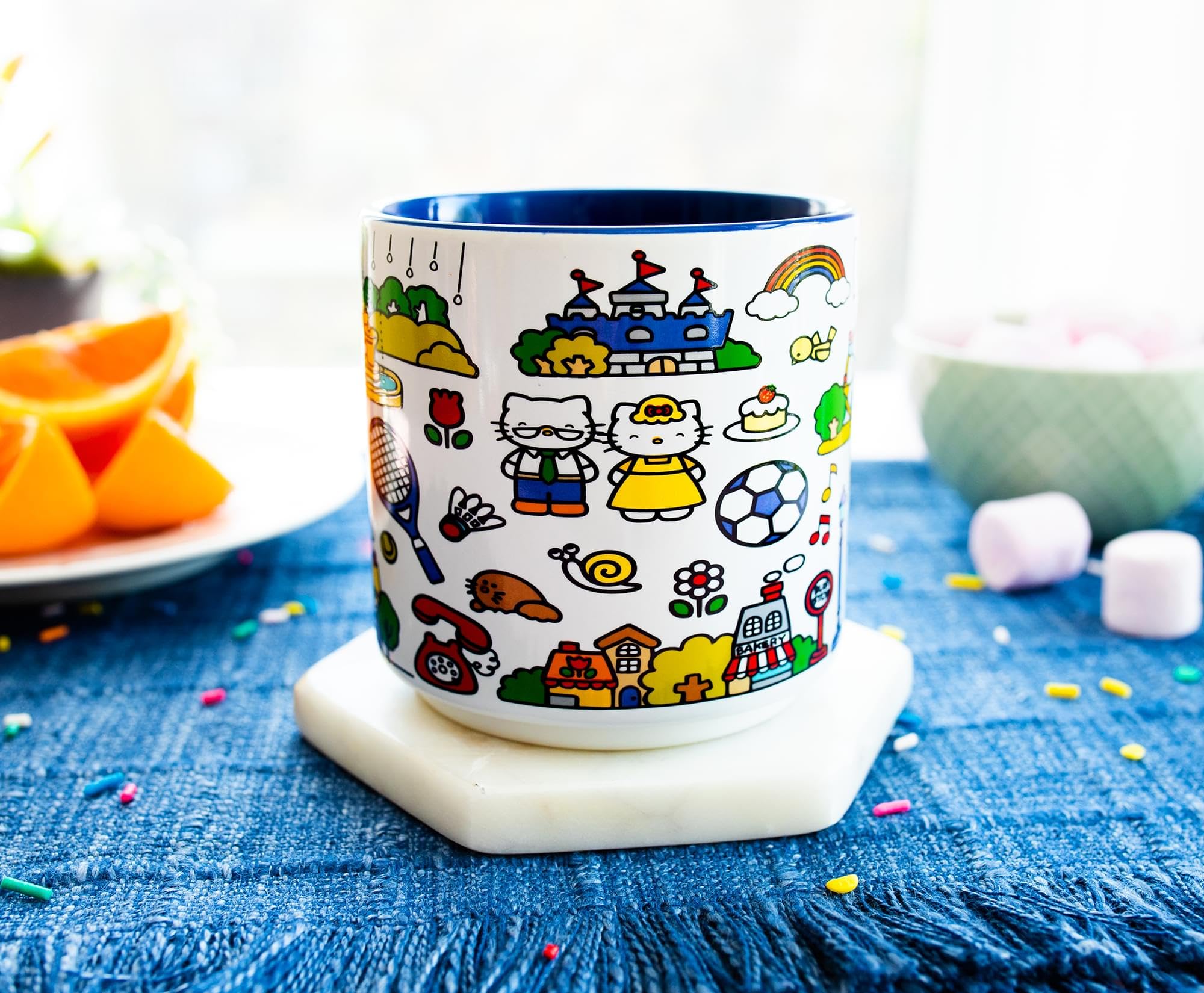 Foto 6 | Taza Sanrio Hello Kitty De Cerámica Con Mapa Rojo  380 Ml - Venta Internacional.