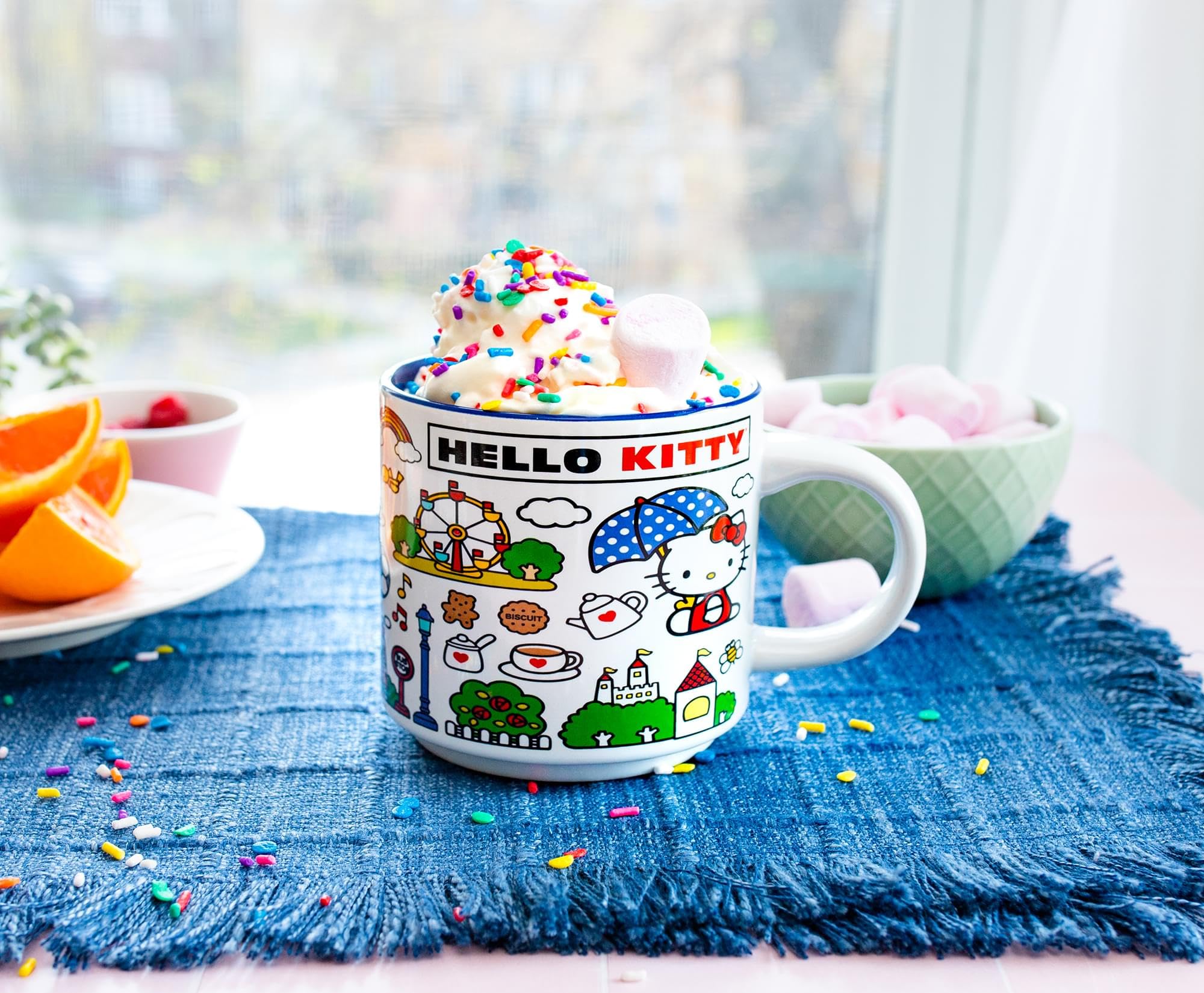 Foto 8 pulgar | Taza Sanrio Hello Kitty De Cerámica Con Mapa Rojo  380 Ml - Venta Internacional.