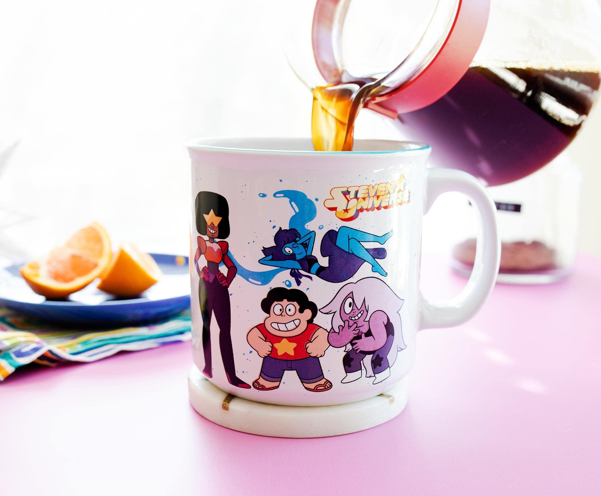 Foto 7 pulgar | Taza Camper Silver Buffalo Steven Universe Crystal Gems  600 Ml - Venta Internacional.