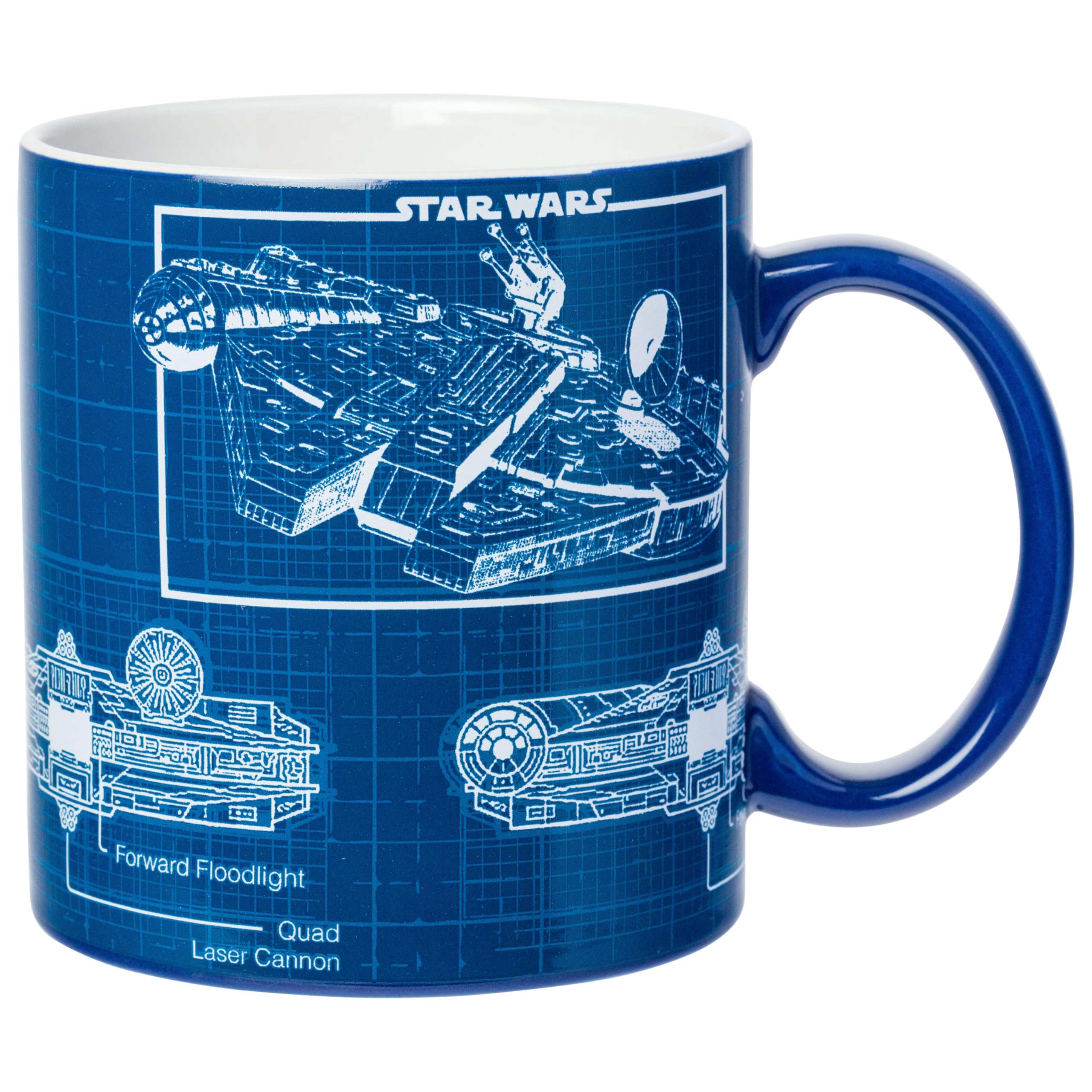 Foto 2 pulgar | Taza De Cerámica Silver Buffalo Star Wars Millenium Falcon 600 Ml - Venta Internacional.