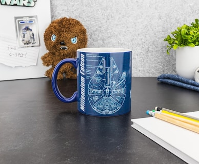 Foto 2 | Taza De Cerámica Silver Buffalo Star Wars Millenium Falcon 600 Ml - Venta Internacional.