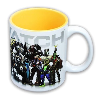 Foto 3 | Taza De Café Just Funky Overwatch Blanca Y Amarilla - Venta Internacional.